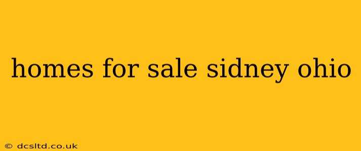 homes for sale sidney ohio