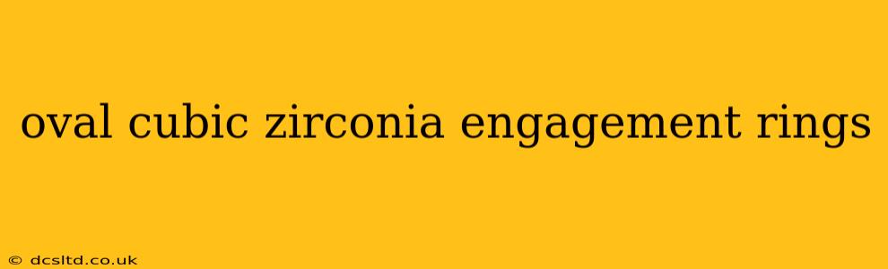 oval cubic zirconia engagement rings