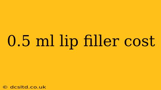 0.5 ml lip filler cost