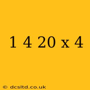 1 4 20 x 4