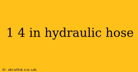 1 4 in hydraulic hose