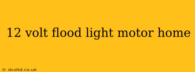 12 volt flood light motor home