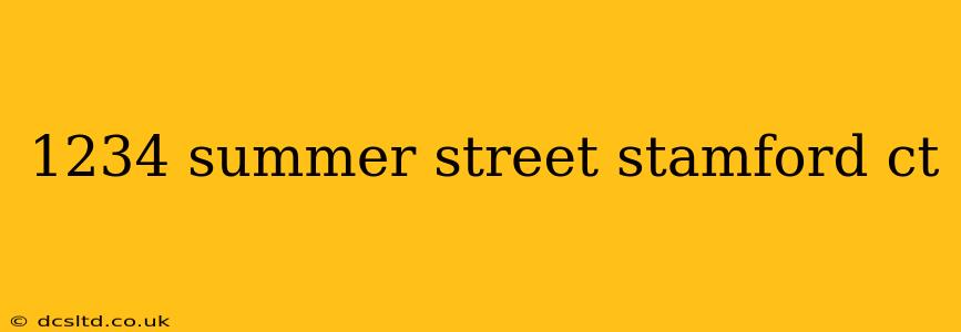 1234 summer street stamford ct
