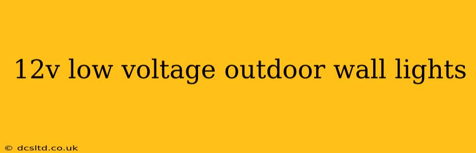 12v low voltage outdoor wall lights