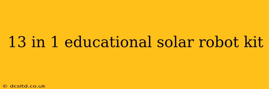 13 in 1 educational solar robot kit