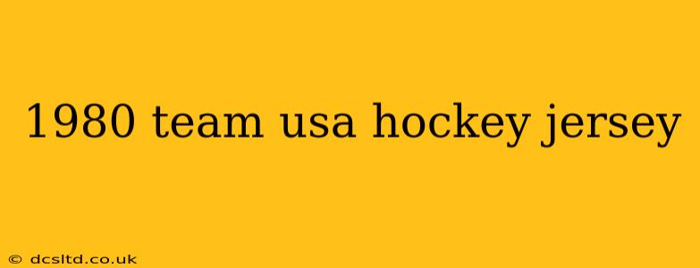 1980 team usa hockey jersey