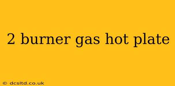 2 burner gas hot plate