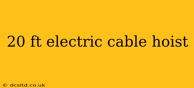 20 ft electric cable hoist