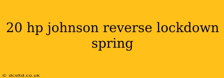 20 hp johnson reverse lockdown spring