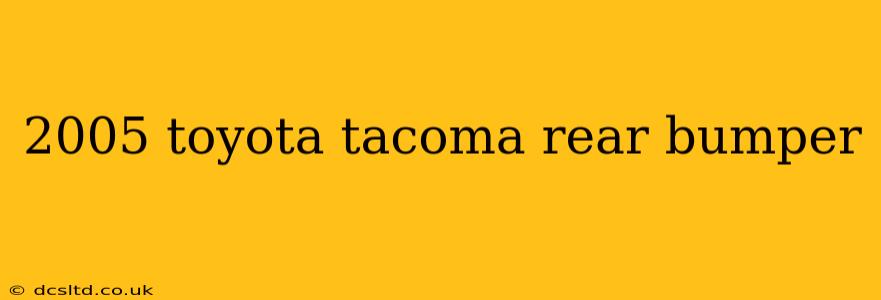 2005 toyota tacoma rear bumper