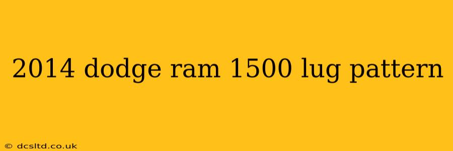 2014 dodge ram 1500 lug pattern