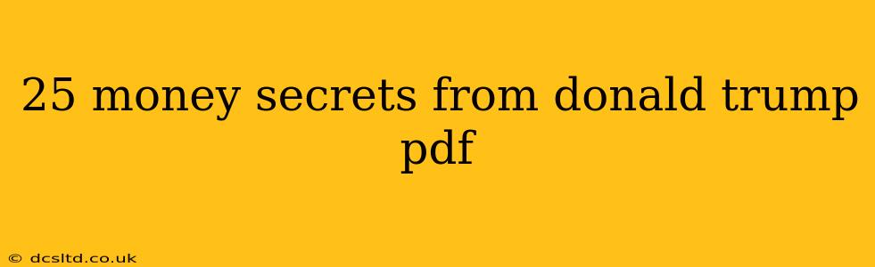 25 money secrets from donald trump pdf