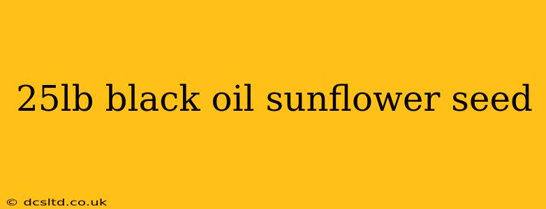 25lb black oil sunflower seed