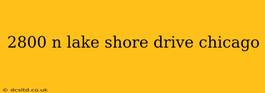 2800 n lake shore drive chicago