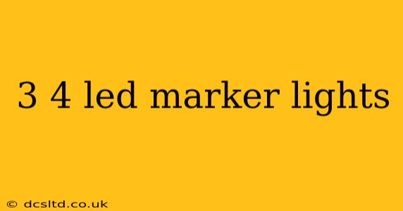 3 4 led marker lights