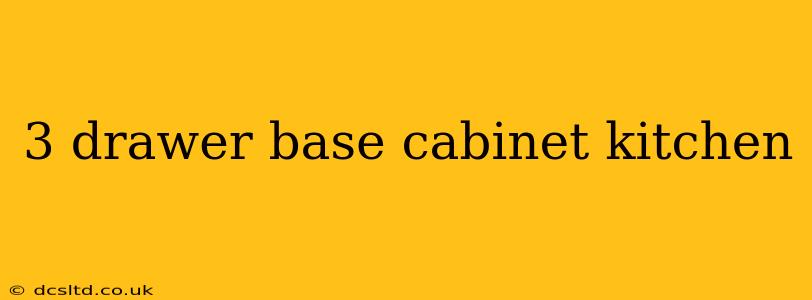 3 drawer base cabinet kitchen