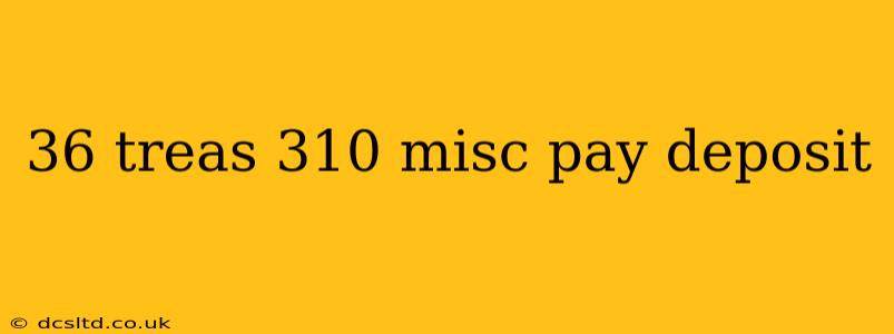 36 treas 310 misc pay deposit