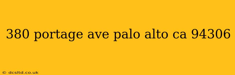 380 portage ave palo alto ca 94306