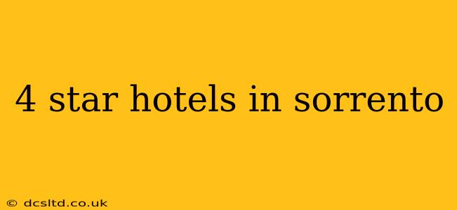 4 star hotels in sorrento