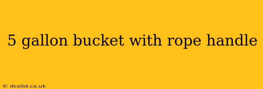 5 gallon bucket with rope handle
