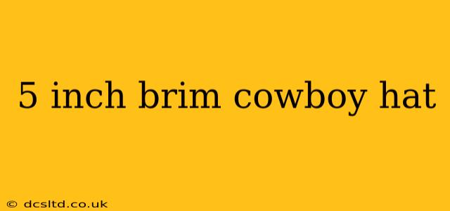 5 inch brim cowboy hat