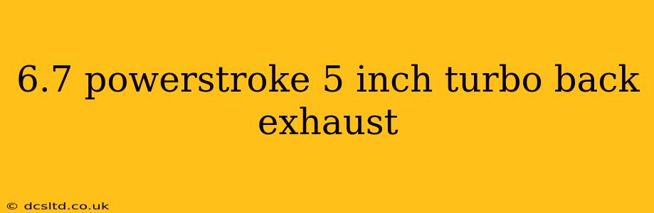 6.7 powerstroke 5 inch turbo back exhaust