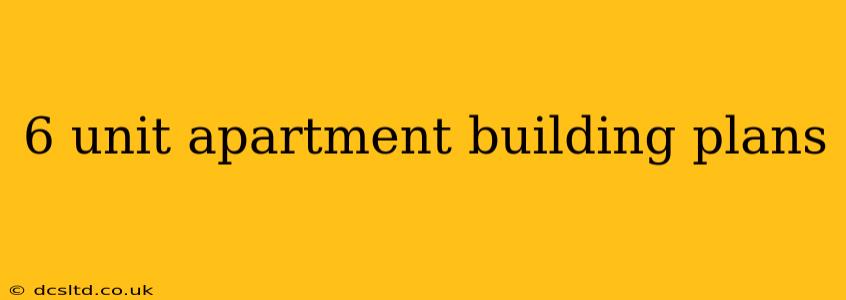 6 unit apartment building plans