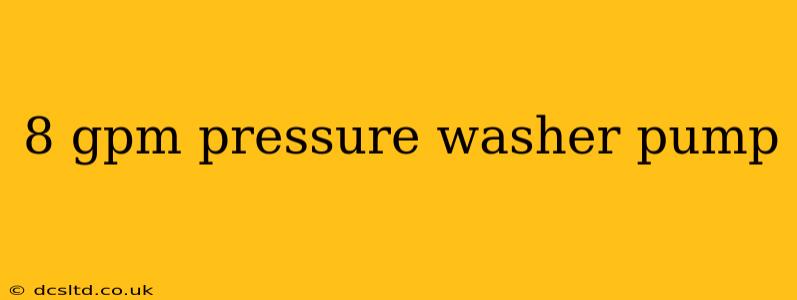 8 gpm pressure washer pump
