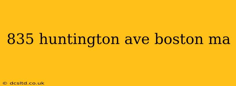 835 huntington ave boston ma