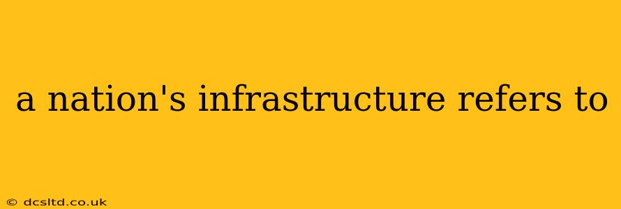 a nation's infrastructure refers to