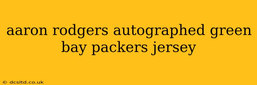 aaron rodgers autographed green bay packers jersey