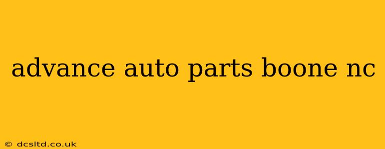 advance auto parts boone nc