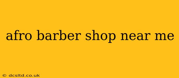 afro barber shop near me