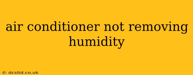 air conditioner not removing humidity