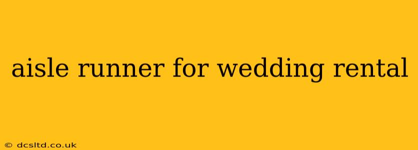 aisle runner for wedding rental