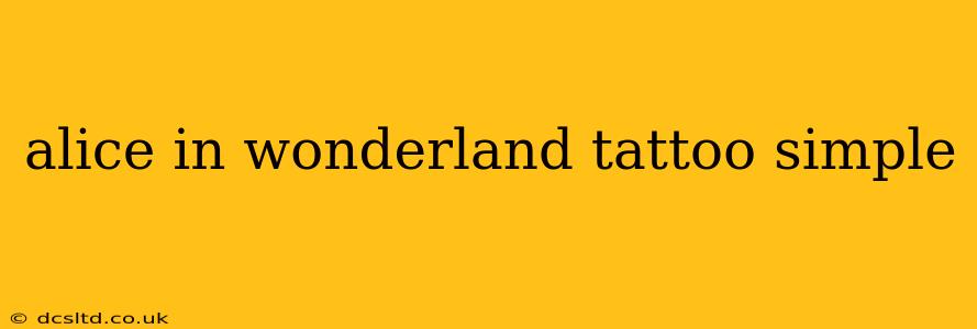 alice in wonderland tattoo simple