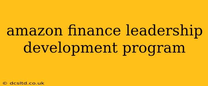 amazon finance leadership development program