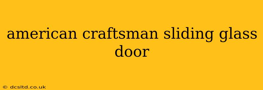 american craftsman sliding glass door