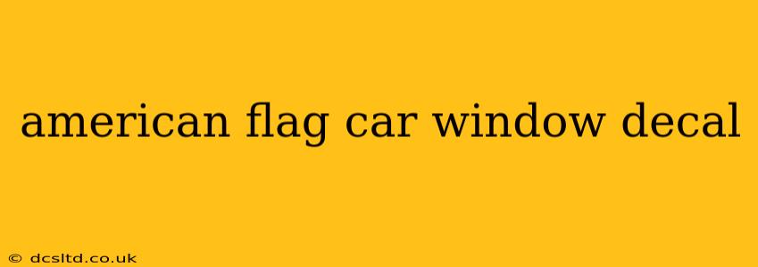 american flag car window decal