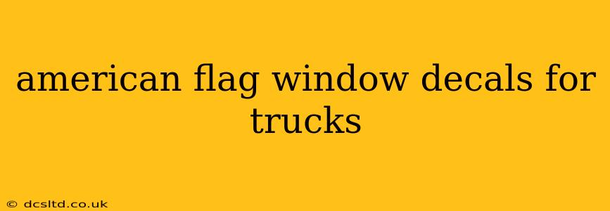 american flag window decals for trucks