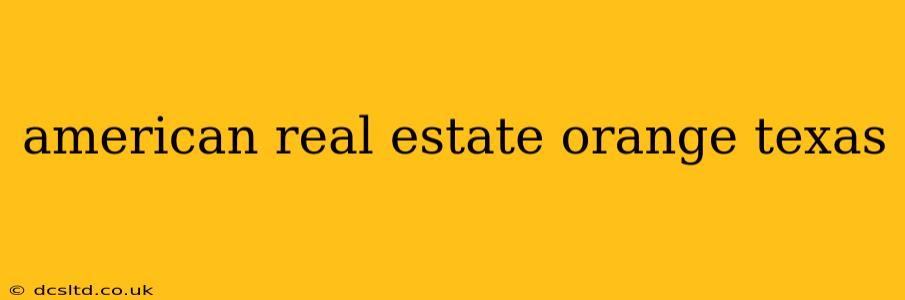 american real estate orange texas