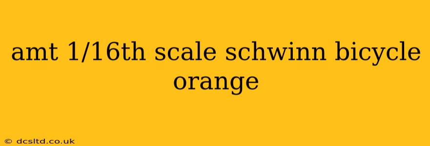 amt 1/16th scale schwinn bicycle orange