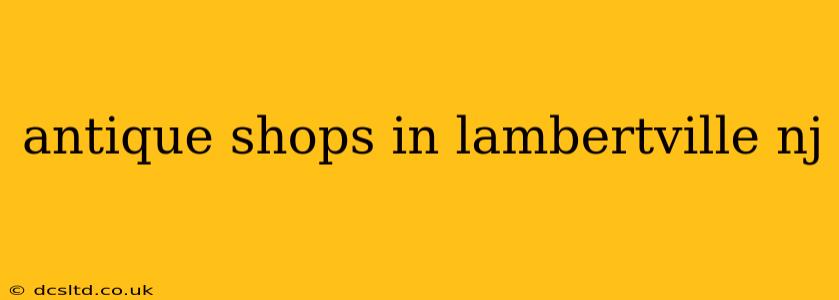 antique shops in lambertville nj