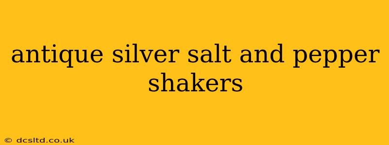 antique silver salt and pepper shakers
