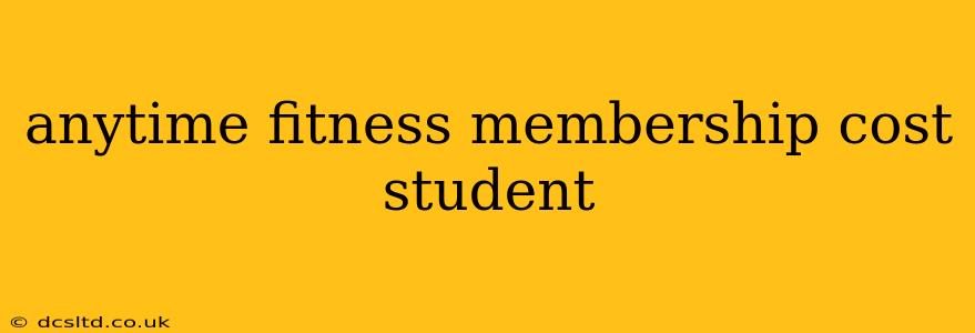 anytime fitness membership cost student