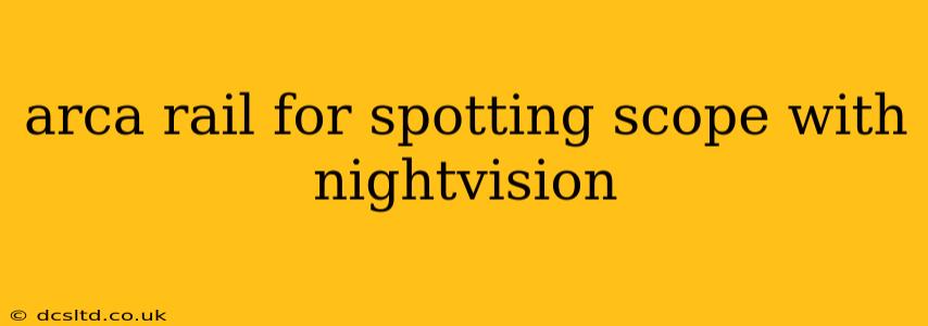 arca rail for spotting scope with nightvision