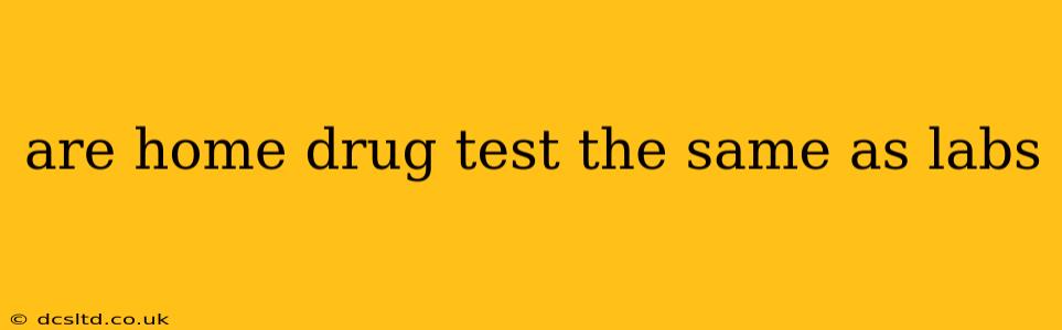 are home drug test the same as labs