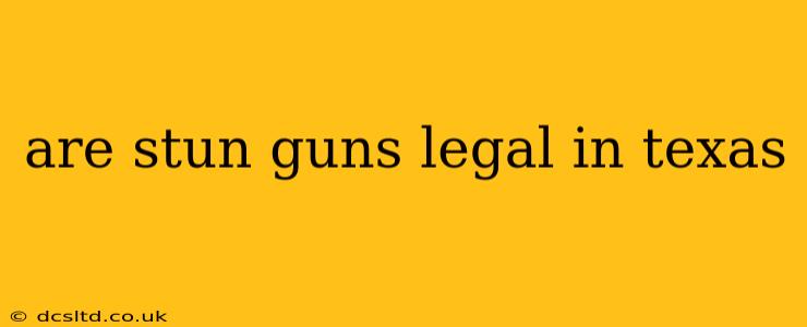 are stun guns legal in texas
