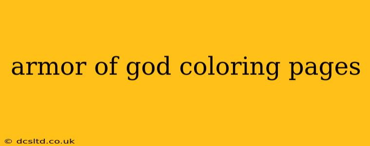 armor of god coloring pages