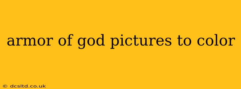 armor of god pictures to color